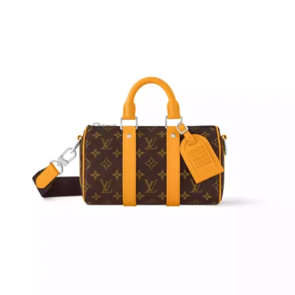 KEEPALL BANDOULIERE 25 BAG SAFRAN YELLOW MONOGRAM MACASSAR – LW301