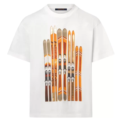 PRINTED COTTON T-SHIRT IN WHITE – LVTS132