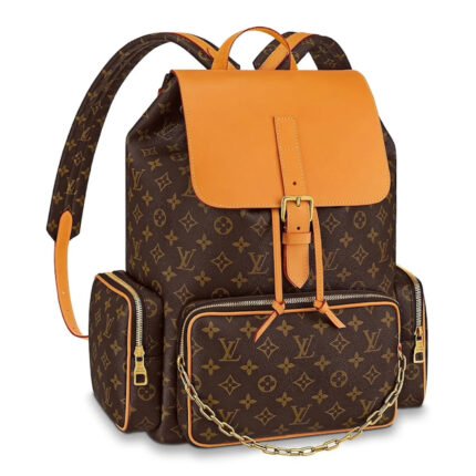 Trio Backpack Monogram Brown in Canvas with Gold-Tone – LW162