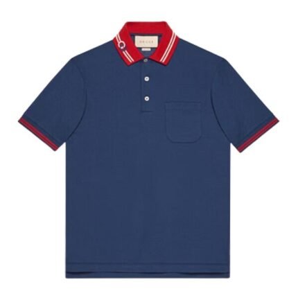 GUCCI COTTON PIQUET POLO WITH INTERLOCKING G – GGS036